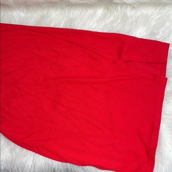 Enza Costa Red Ribbed Mini Dress Red - Picture 2 of 4